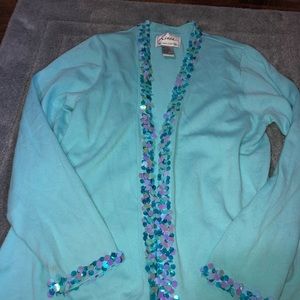 Aqua Blue Sweater Set